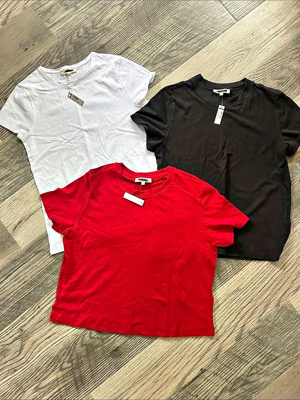 Madewell NWT T Shirts in Vintage Jersey Red, white & Black womens Small
